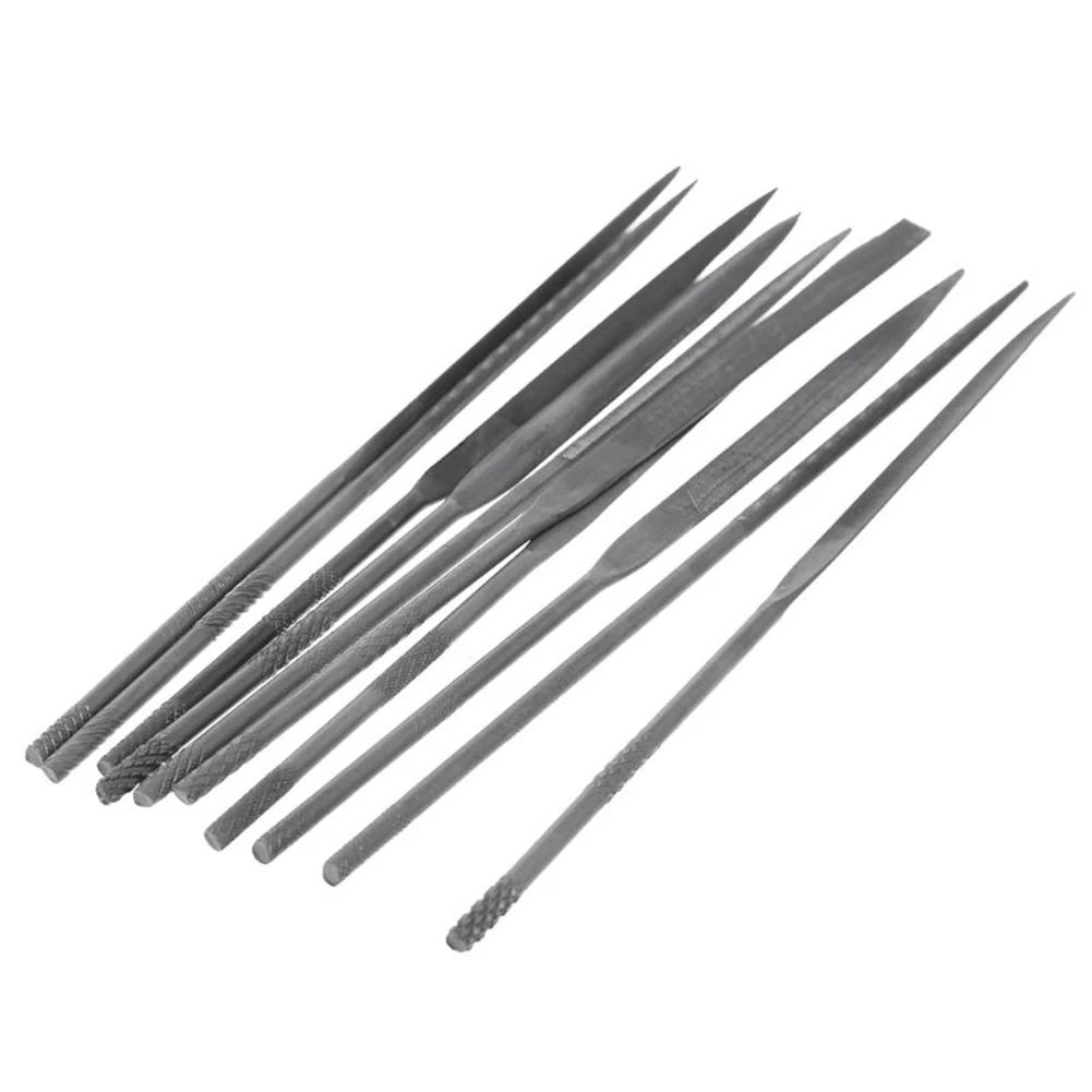 

10pcs 3*140mm Needle Files Set Files For Metal Glass Stone Jewelry Wood Carving Craft Woodworking Polished Small Hand Tools