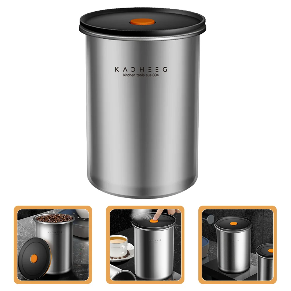 

Stainless Steel Container Kitchen Storage Holder Coffee Jar Air Tight Coffee Containers Kitchen Canisters Stainless Steel