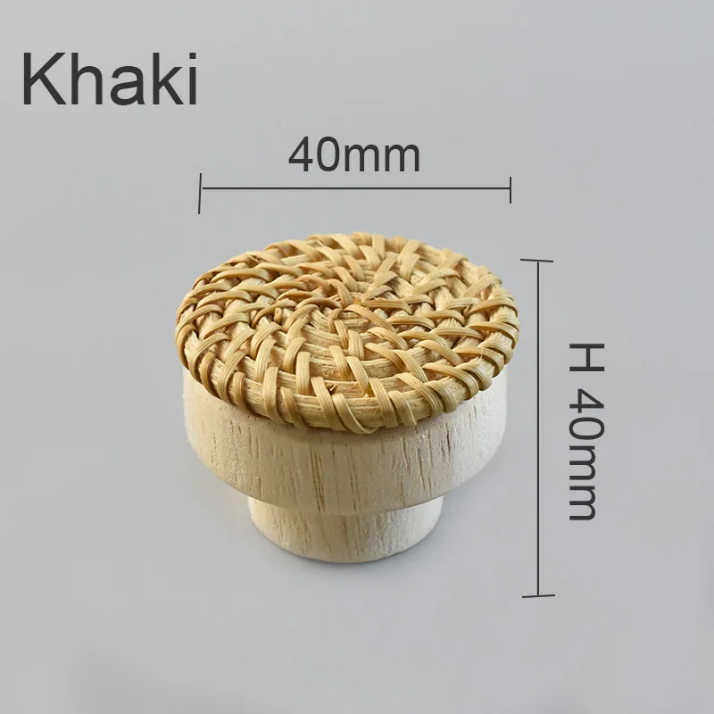 

Деревянная ручка для шкафа Бук+ротанг