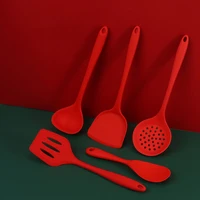 silicone cooking utensils set non stick spatula shovel soup spoon handle cooking tools set bpa free kitchen tool accessories