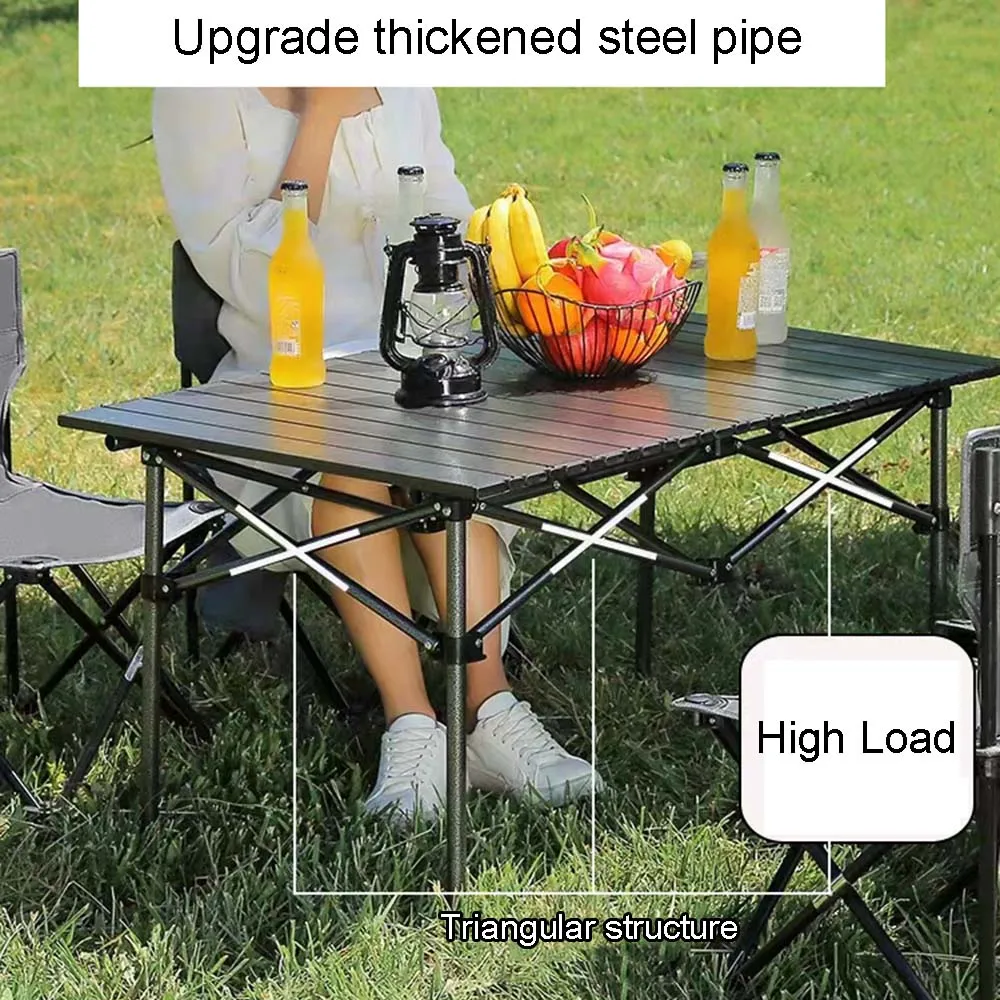 Портативный Уличный Складной Стол Из Черной Углеродистой Стали Для Кемпинга