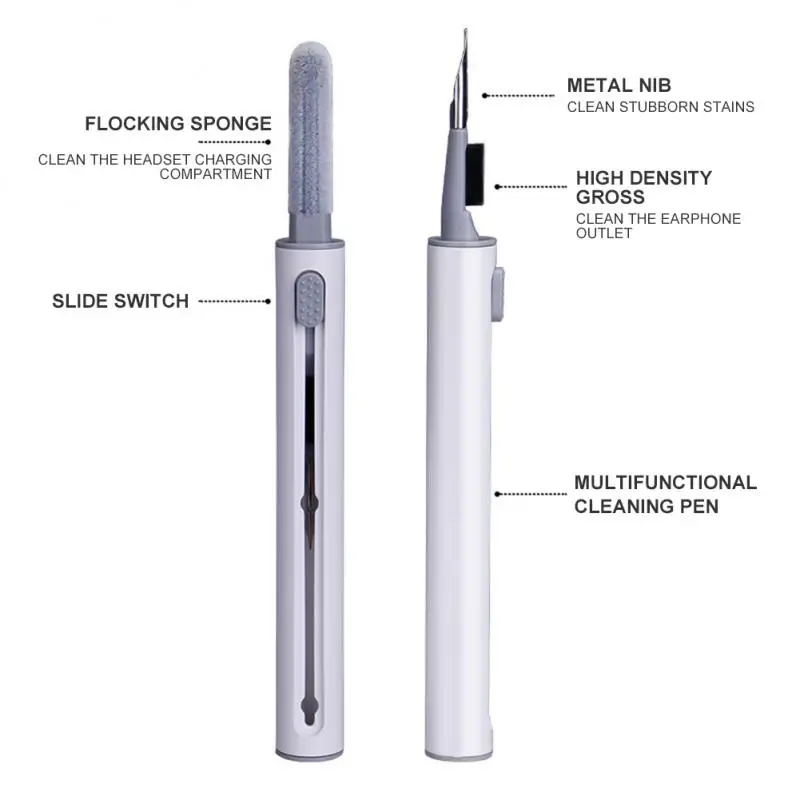 

2023 Telescopic Headphones Cleaning Pen Cleaning Tool Cleaning Artifact Bluetooth Charging Box Iron Powder Dust Brush