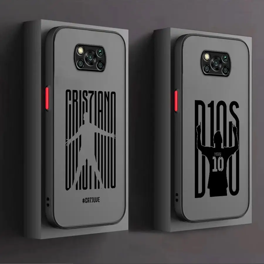 Spuerstar CCR7-M-messi Matte Case for Xiaomi Poco X3NFC X4 GT F3 X5Pro M5 X3 Pro M5s C40 C50 C51 Phone Cover Shell