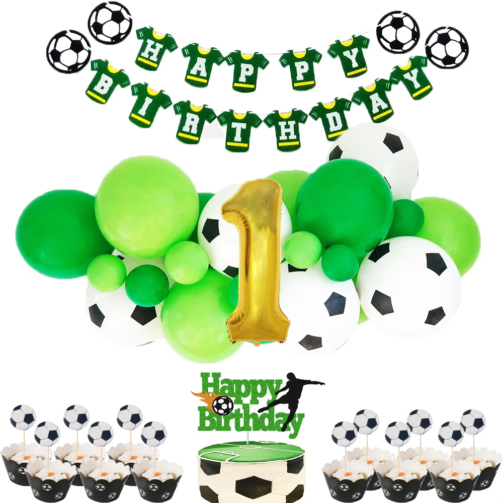 

Digit Number Helium Foil Globos Football Balloons World Cup Trophy Ball Soccer Children's Boy Birthday Party Decor Kids balloon