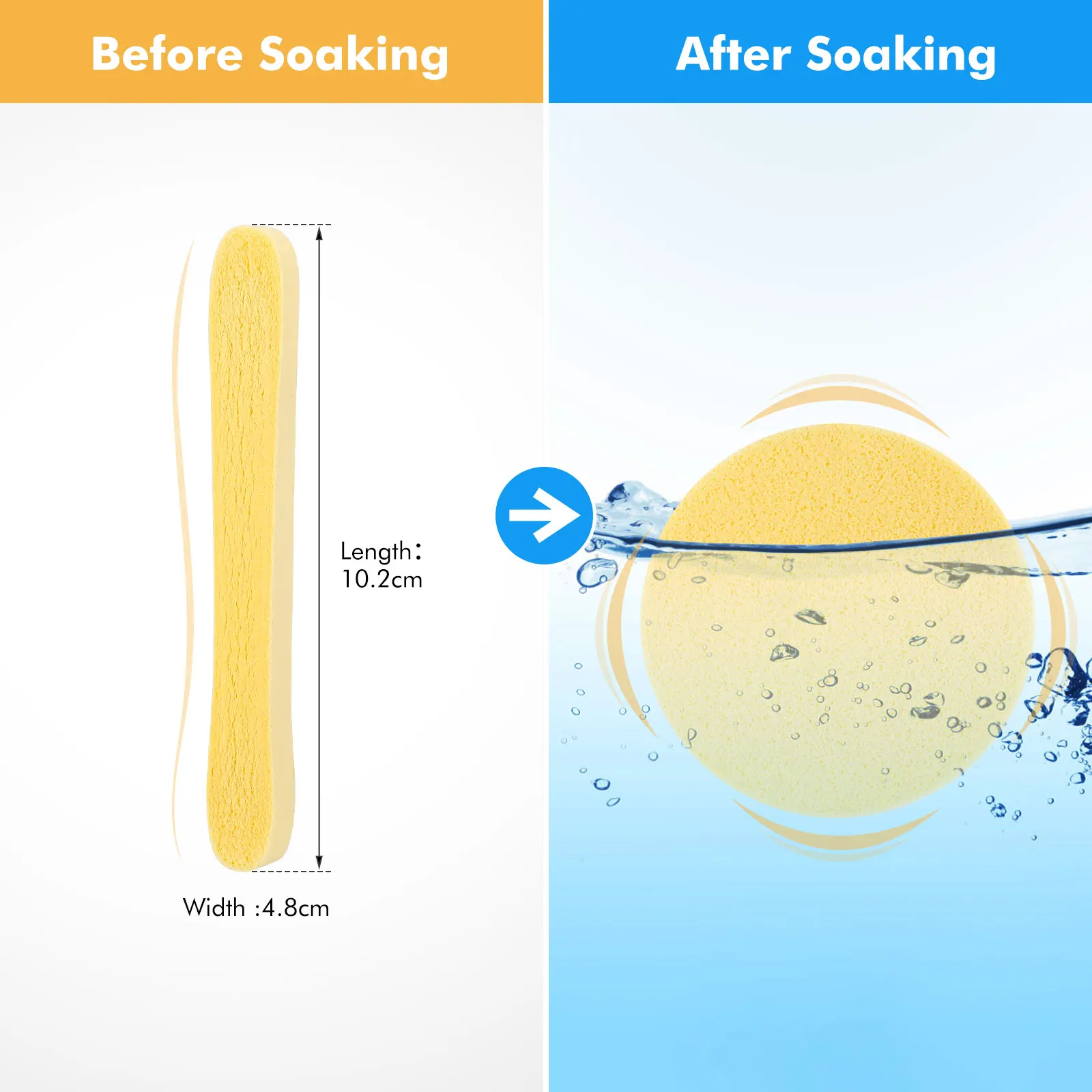 50 шт. отшелушивающая губка для лица