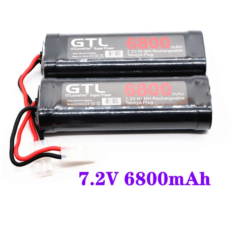 

100% Original 7.2V Battery 6800mah NiMH Batteries Pack For RC Car Truck Buggy Boat Tank Ni-Mh Baterias gray supper power