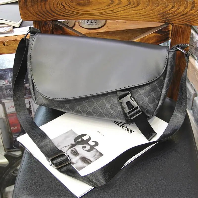 Модная мужская сумка через плечо на одно повседневная клетчатая модная