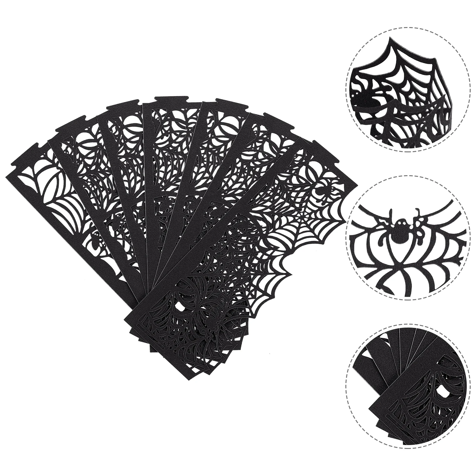 

50 Pcs Dining Table Decor Spider Web Lampshade Spiderweb Cupcake Wrapper Party Decorations Paper