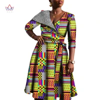 dashiki african women clothing half sleeve irregular collar cause wear mid carf plus size bodycon robe bazin sundress wy9238