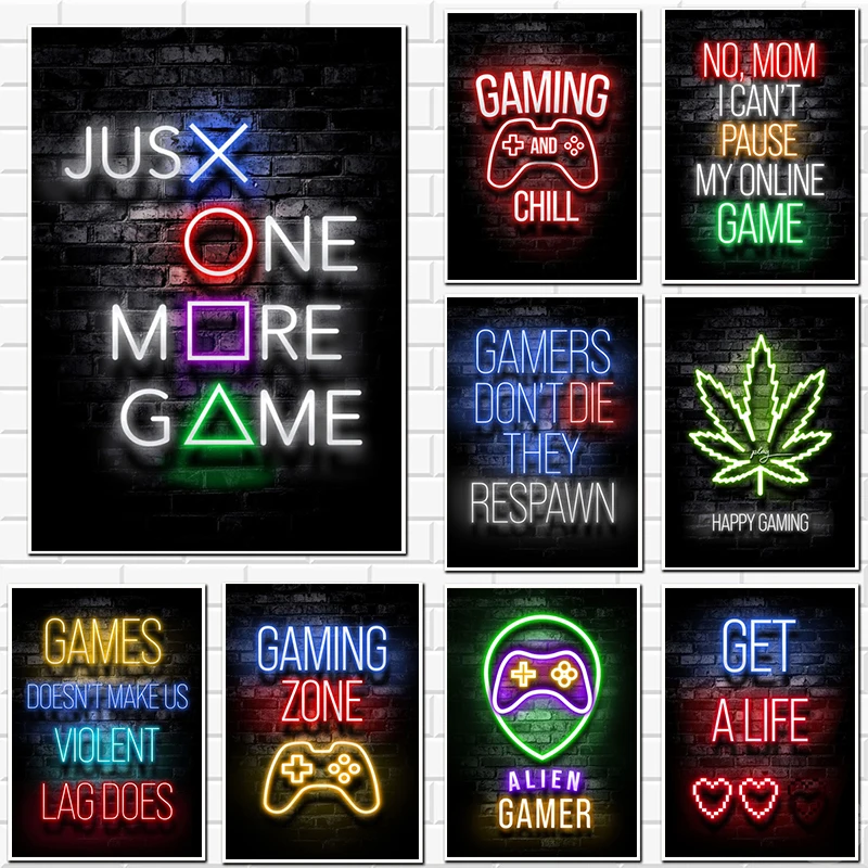 

Sleep Game Repeat Gaming Wall Art Poster Prints Gamer Canvas Painting Canvas Picture for Kids Boys Room Decorative Playroom