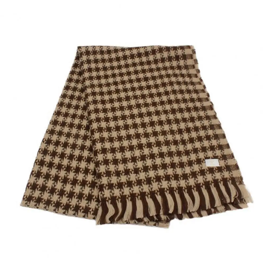 

Warm Shawl Soft Long Scarf Lady Classic Plaid Pattern Thermal Scarf