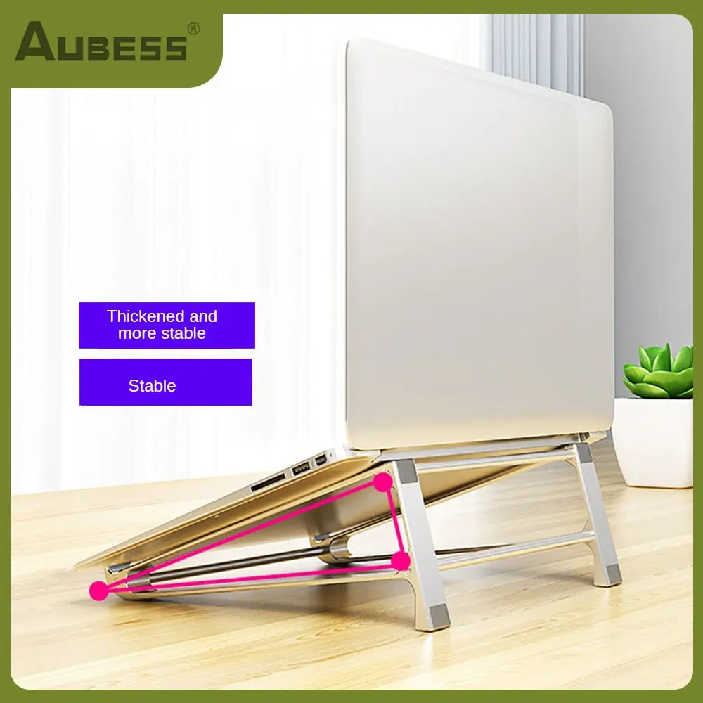 

Aluminum Alloy Computer Cooling Holder Heat Dissipation Cooling Stand Portable Foldable Computer Bracket Computer Accessories