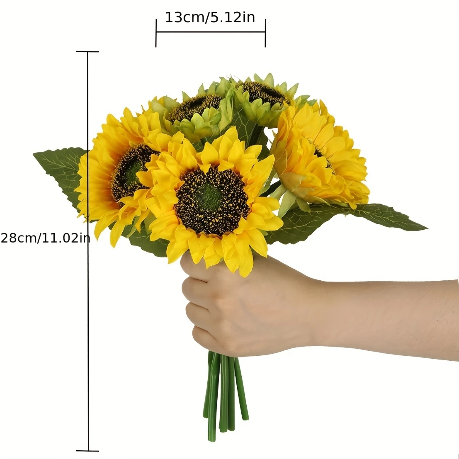 

7 Pcs/bundle Artificial Sunflower Bouquet Silk Fake Flower DIY Wedding Bouquets Party Home Decor