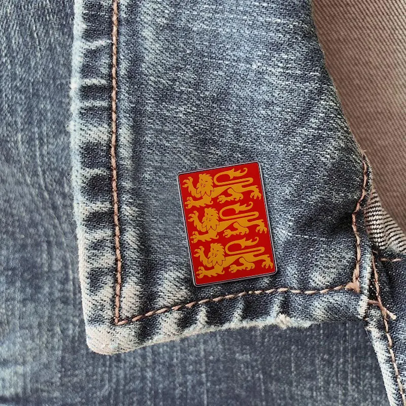 Флаги и устройства мира значок с королевским флагом Англии 3 львами шпильки |