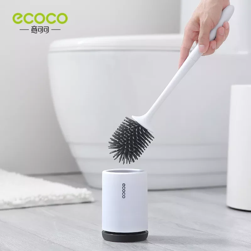 

Щетка для унитаза ECOCO с резиновой головкой, мягкая Нескользящая щетка для чистки, настенная подвесная щетка для пола, инструмент для чистки ...