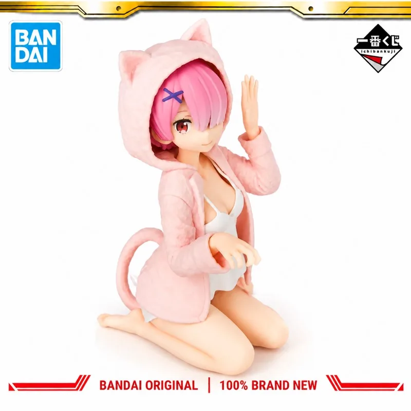 Фото В наличии: Оригинальная фигурка Bandai Ichiban Kuji Re Life In A Different World From Zero Ламу, модель куклы, абсолютно новая в коробке, аниме. №4