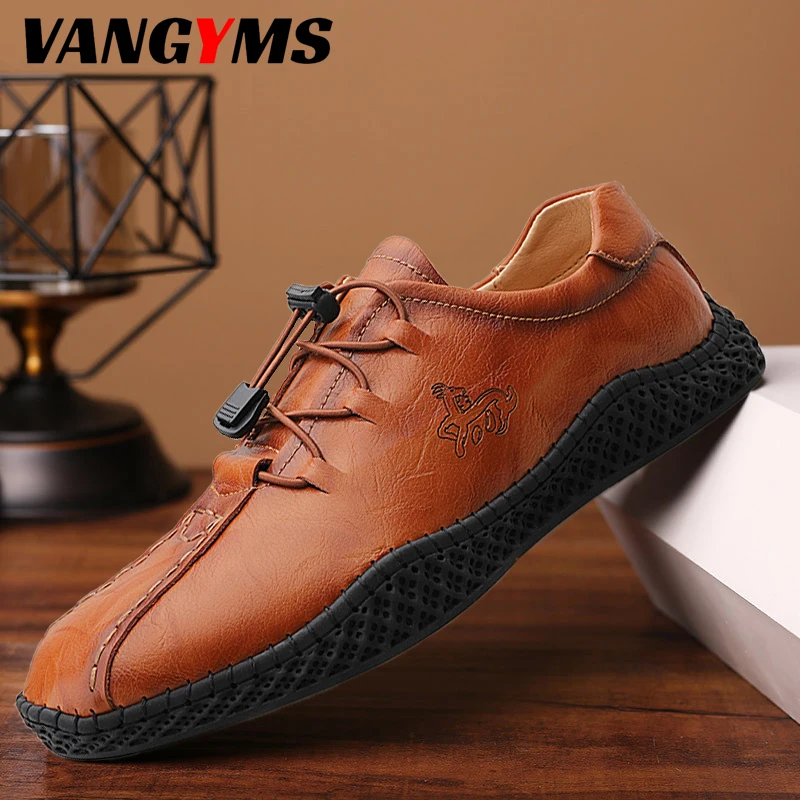 

Men's Casual Shoes 2023 High -quality Soft and Comfortable Leather Shoes Men's Flat Shoes Fashion Brand Men Chaussure Homme Luxe