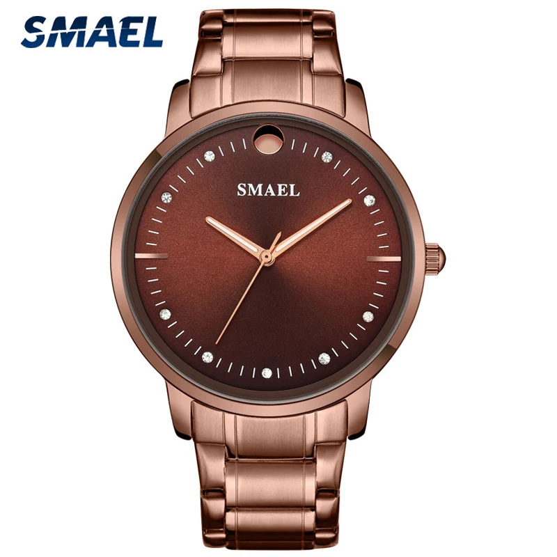 

SMAEL Brand Business Mens Watches Fashion Waterproof Clock Stainless Steel Quartz Men's Watch Top Luxury Wrist Watch Men Relogio