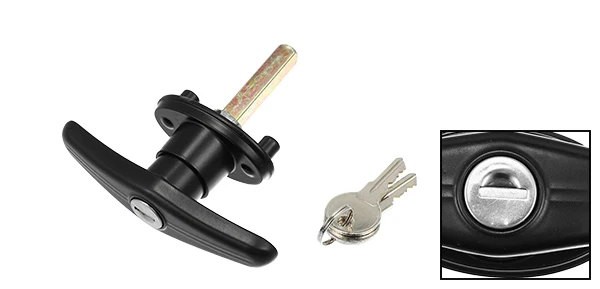 

X Autohaux 1 комплект, крышка для грузовика с Т-образными ручками для пикапа, крышка для грузовика, крышка для жилого прицепа, замок с T-образными ручками с 2 ключами для большинства грузовиков