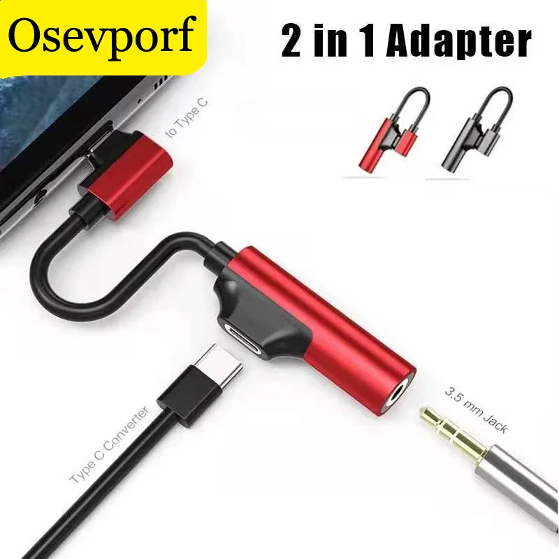 

OSEVPORF Usb Type C To 3.5mm Jack Type-C For iPhone 11 Pro MAX Xiaomi Mi6 Mix2 Samsung S20 S10 S9 Audio Splitter Headphone Cable