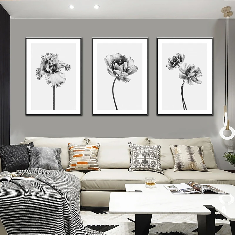 Скандинавские минималистичные черные и белые Фотообои | Дом сад