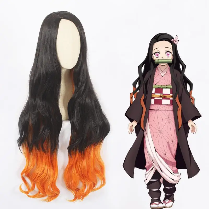 

Anime Demon Slayer Nezuko Kamado Halloween Cosplay Anime Wig