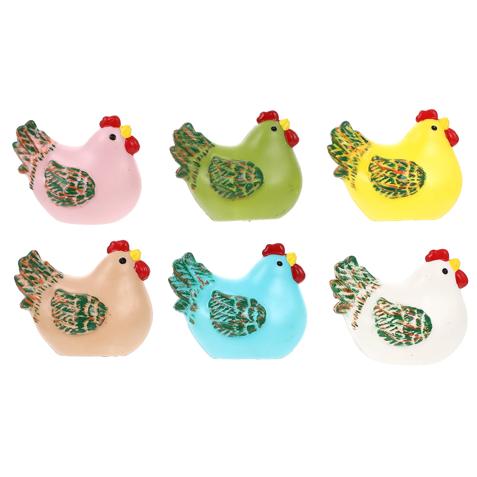 

6 Pcs Easter Decorations Animal Ornament Figurine Mini Plastic Animals Outdoor Table Toy Room Festival Figure
