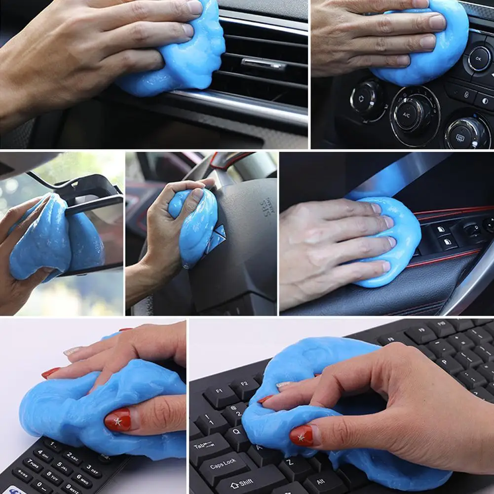 

1pc Universal Crystal Car Outlet Dust Putty Cleaning Cleaning Car Wash T6u1 Car Mud Washing Gel Gel Keyboard Slime Wash Mud S9a7