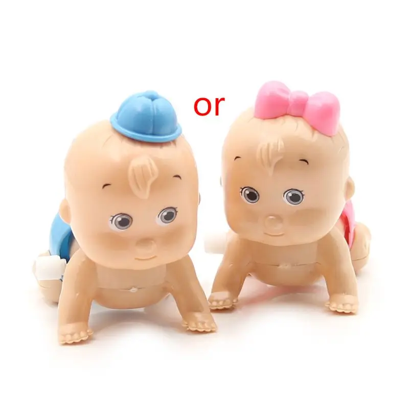 

1pc Boy Girl Crawling Crawl Clockwork Doll Wind up Toy For Baby Kids Party Gift