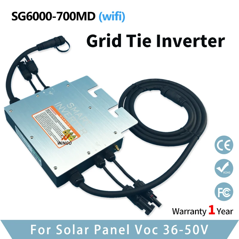 

600W 700W Smart Panel Micro Solar Inverter Pure Sine Wave Home Inversor 30V 36V MPPT On Grid Tie Inversor Ip65 for 120V 230V AC
