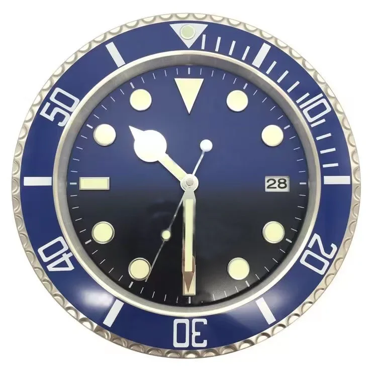 Роскошные настенные часы Rol olex Design Metal Art большие дешевые цифровые светящиеся