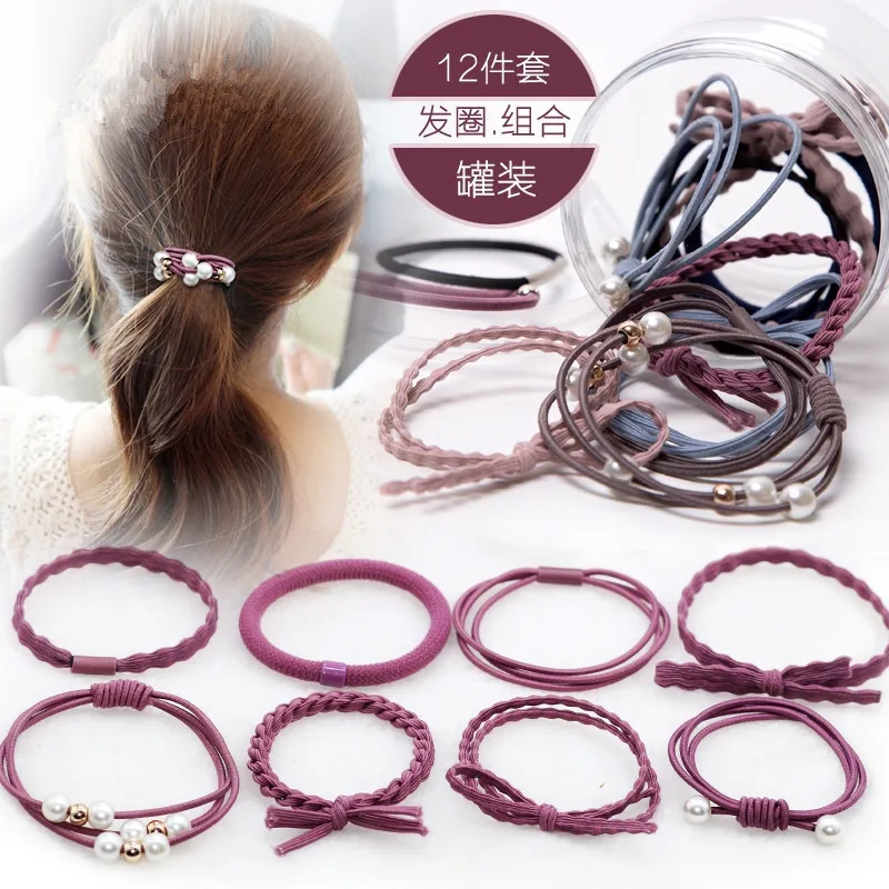 

New Japanese and Korean rope fresh and simple hair bands Korean rubber band hair rope headdress hair accessories