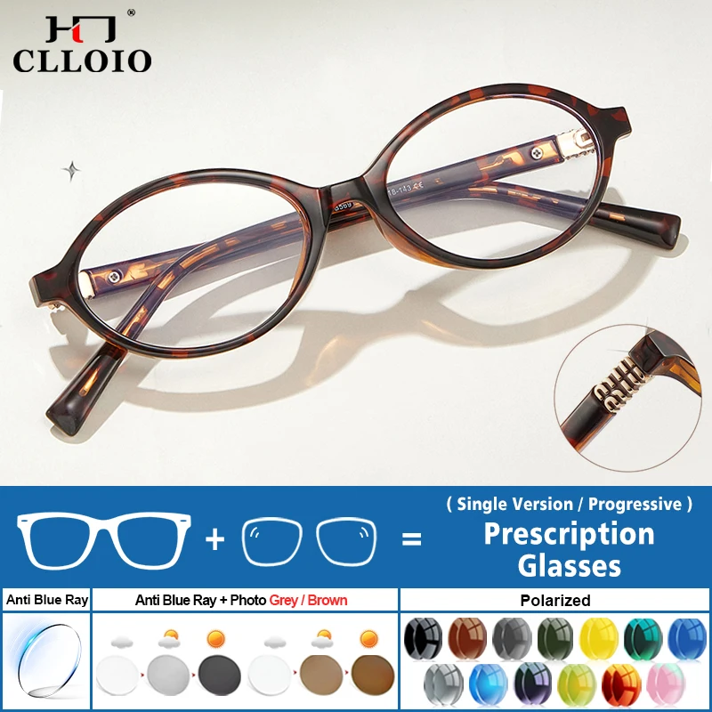 CLLOIO Лидер продаж ретро очки для чтения по рецепту женские овальные маленькие