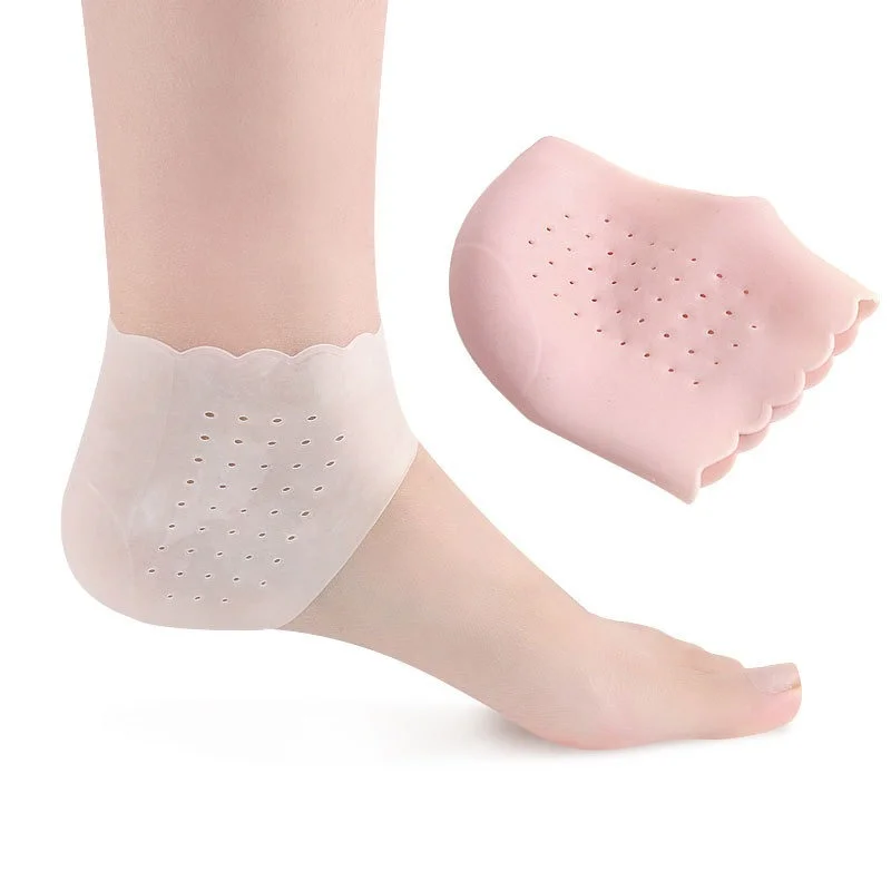 

2Pcs Silicone Feet Care Socks Moisturizing Gel Heel Thin Socks with Hole Cracked Foot Skin Care Protectors Foot Care Tool