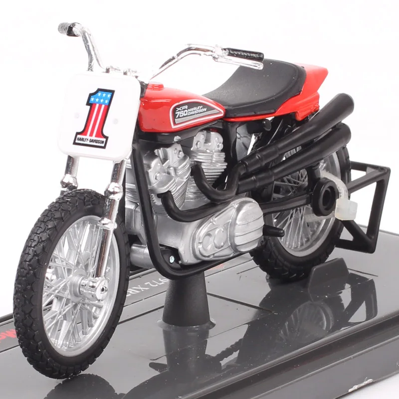 Maisto 1/18 Scale HD Vintage 1972 XR750 Flat Track Racing Motorcycle Racer #1 Diecasts & Toy Vehicles Dirt Bike Model Replicas