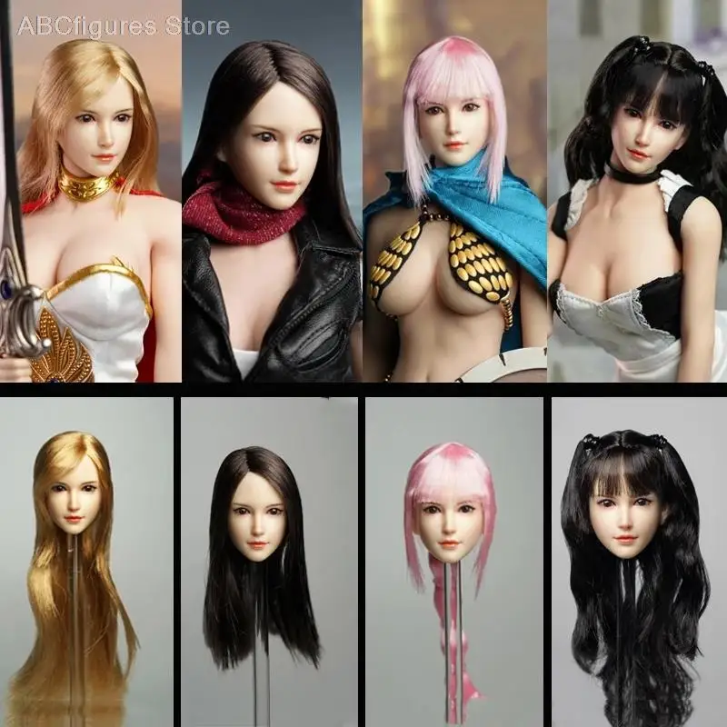 

SUPER DUCK 1/6 SDH015 Women Head Sculpt for 12 Inches Pale Skin TBLeague Female Action Figure