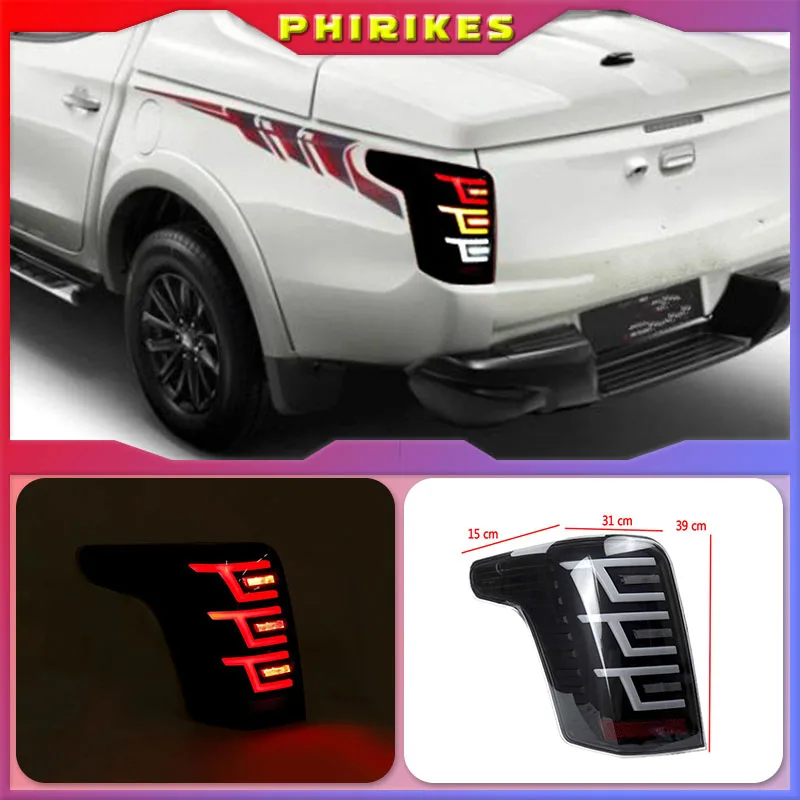 

Светодиодный задние фонари, задсветильник онари с Стоп-сигналом поворота, свет для пересветильник Ки, подходит для пикапа TRITON L200 2015-2018, задн...