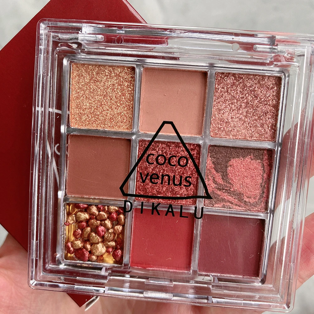 Палитра матовых теней для век 9 цветов блестящий хайлайтер Шиммер стойкий