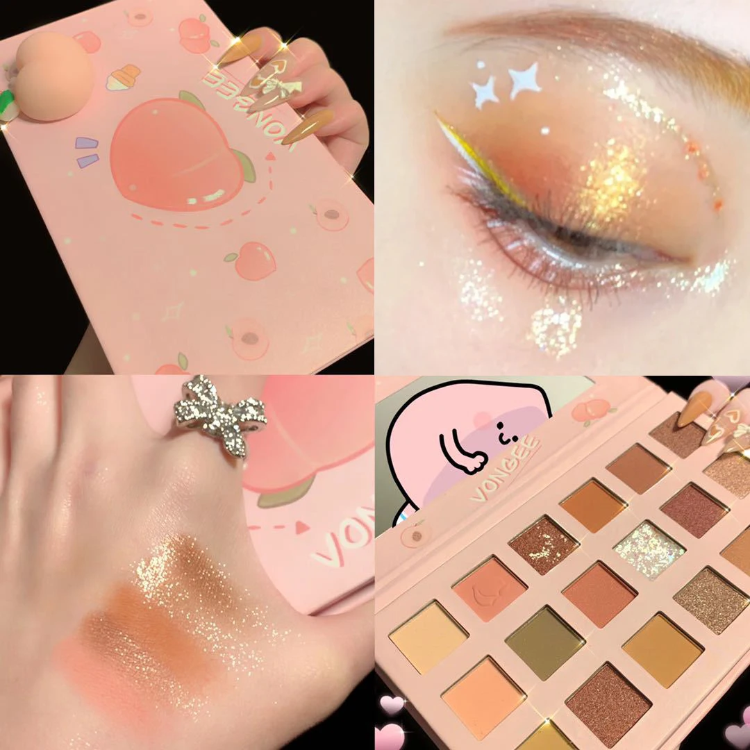 

Eyeshadow Palette 18 Colors Glitter Matte Waterproof Long Lasting Pigment Powder Diamond Shimmer Brighten Eyes Cosmetic Makeup