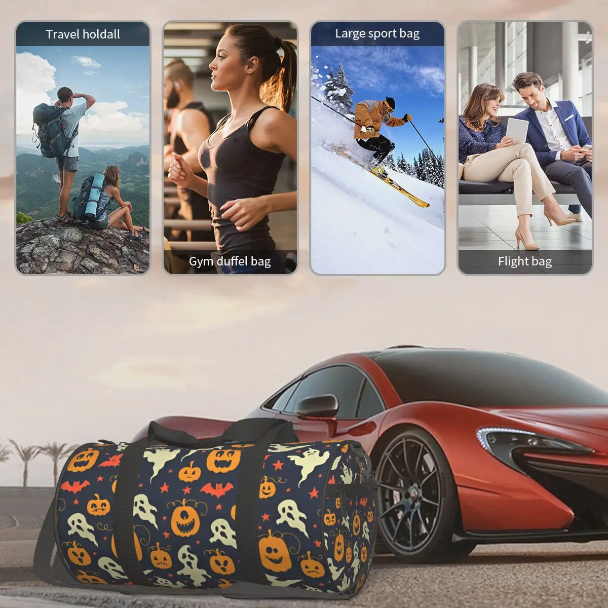 Хэллоуин Призраки и летучие мыши-bayingimg Спортивная сумка Дорожные спортивные