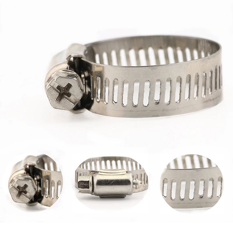 

20 шт., зажимы для шланга из нержавеющей стали, 10-16 мм