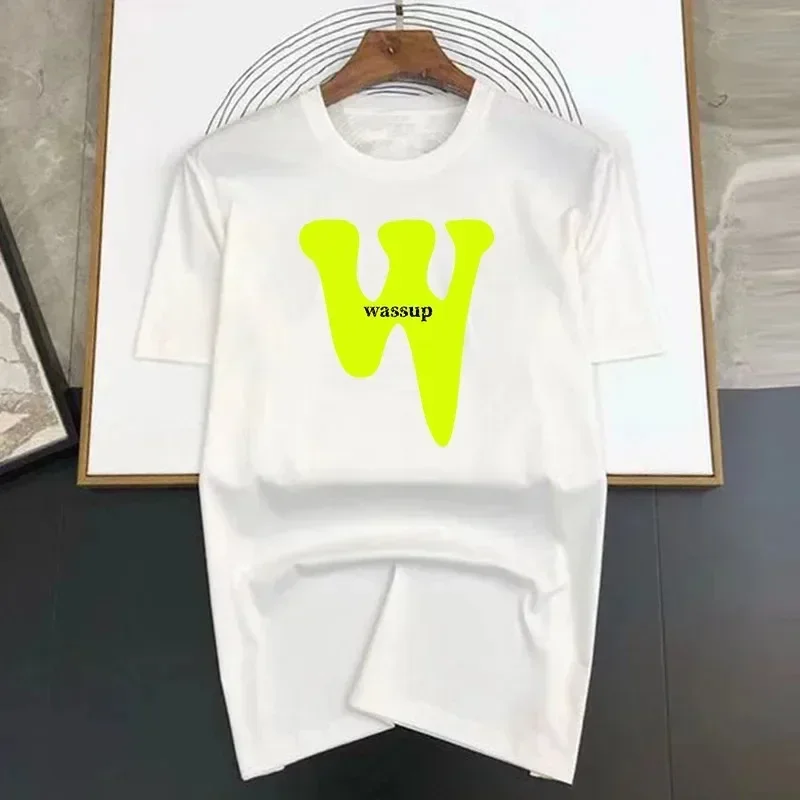 Мужская Футболка Оверсайз С Забавным Принтом Wassup В Винтажном Брендовом Стиле