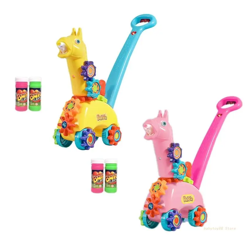 

Y4UD ручной жираф, электрическая пузырьковая машина, автоматический выдувание пузырьков, воздуходувка для автомобиля, уличная летняя игрушка светильник кой музыкой