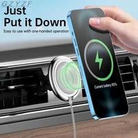 15w magnetic wireless charger car phone holder for iphone 13 12 pro max mini magsafe magnetic wireless car charger phone stand