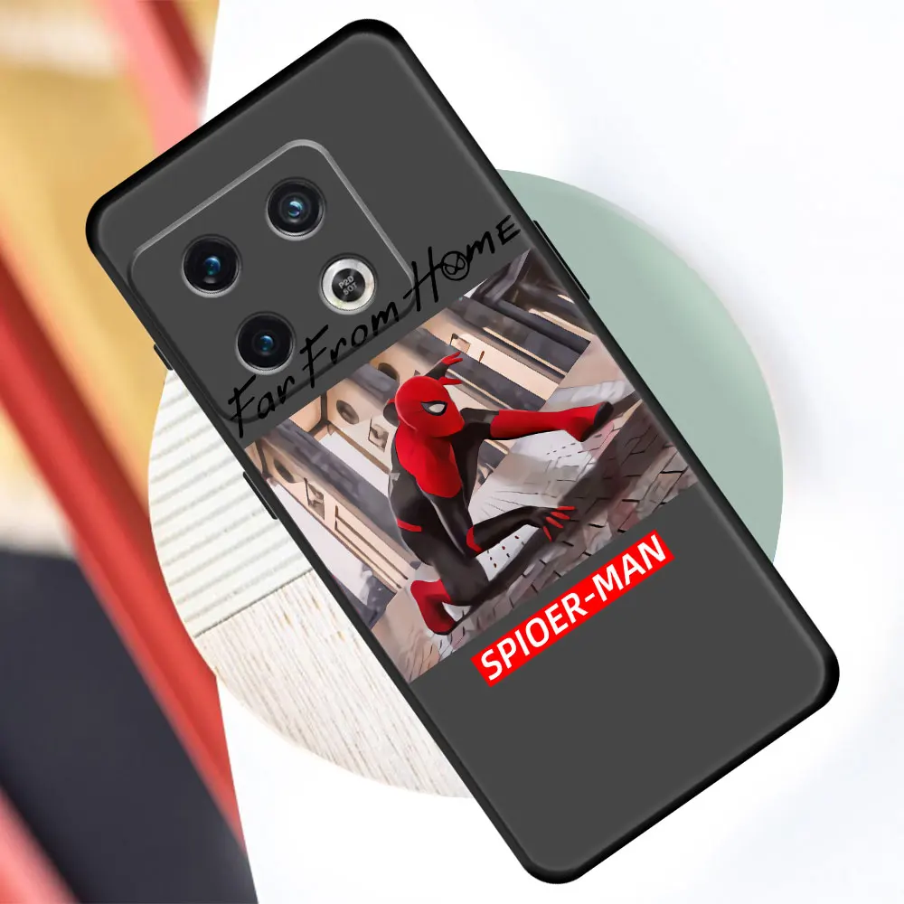 marvel spider man logo tpu phone case funda for oneplus 9r 9rt 10 pro 7t 8 pro 9 8t 5g nord 2 5g n10 nord ce 2 n200 soft capa free global shipping