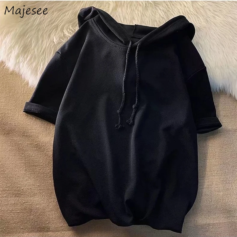 

Толстовка мужская мешковатая однотонная, модная уличная одежда в Корейском стиле для студентов и подростков в стиле унисекс, универсальная...