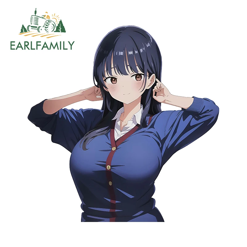 EARLFAMILY 13 см x 12 7 Популярная красивая наклейка на автомобиль Waifu креативная большую