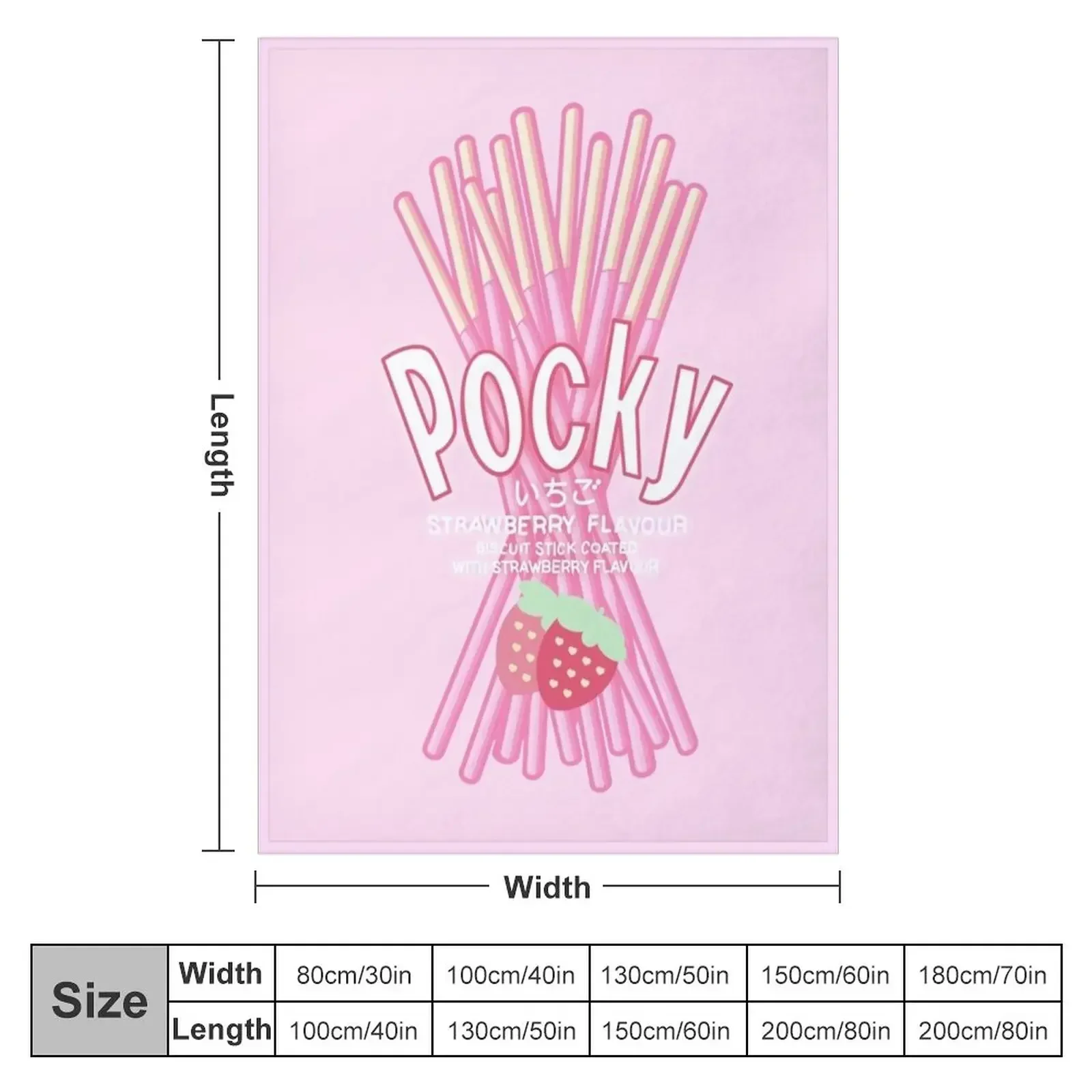 Новое клубничное японское одеяло pocky sweet декоративное для дивана или кровати в