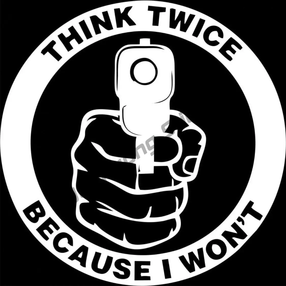 

Think Twice Because I Don't 2A Gun Rights Vinyl Decal Sticker Car Truck Window Caravan Decal Decoration Accessories Kk13cm