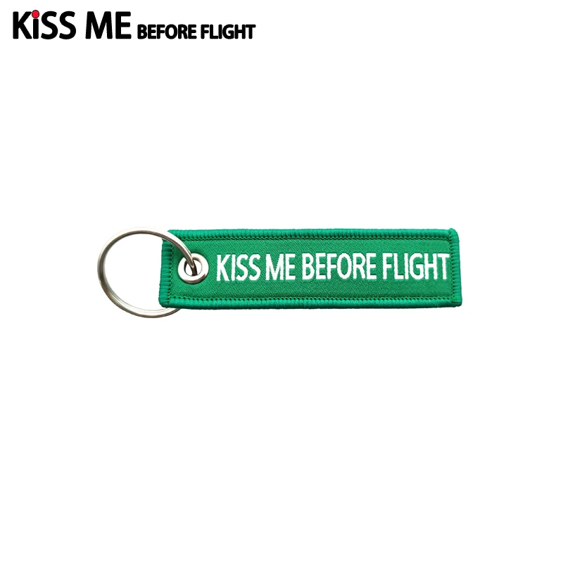 Поцелуй меня перед полетом тканое кольцо для ключей специальная багажная бирка